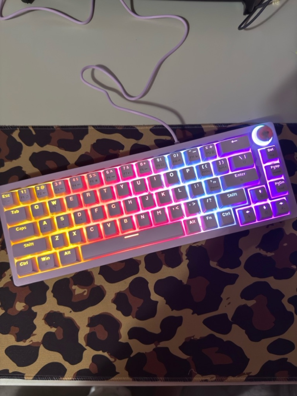 Keyboard With Rainbow Backlight